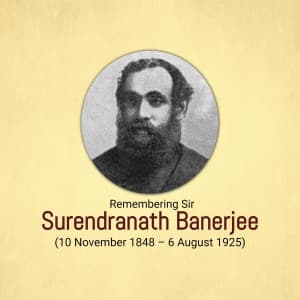 Surendranath Banerjee Jayanti whatsapp status poster