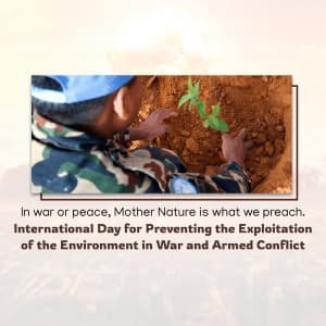 International Day for Saving Environment in War poster Maker