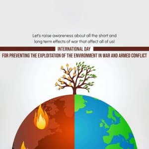 International Day for Saving Environment in War event advertisement