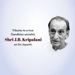 J. B. Kripalani Jayanti flyer