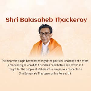 Bal Thackeray Punyatithi poster Maker