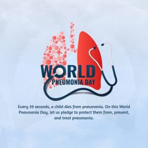 World Pneumonia Day greeting image
