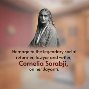 Cornelia Sorabji Jayanti graphic