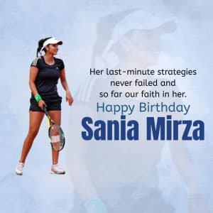 Sania Mirza Birthday graphic