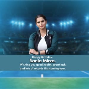 Sania Mirza Birthday creative image