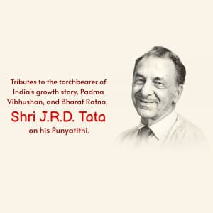 J. R. D. Tata Punyatithi marketing poster