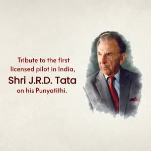 J. R. D. Tata Punyatithi graphic