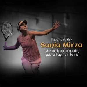 Sania Mirza Birthday Facebook Poster