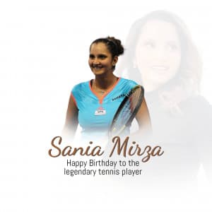 Sania Mirza Birthday poster Maker