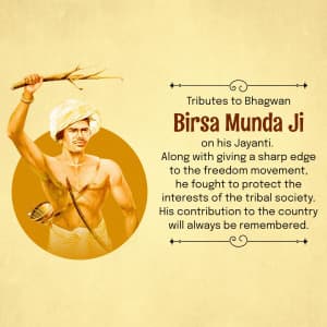 Birsa Munda Jayanti poster Maker