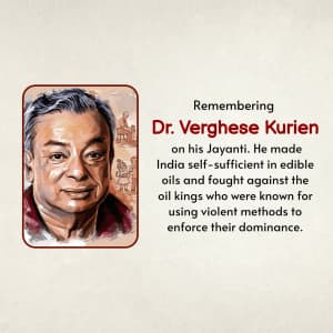 Verghese Kurien Jayanti marketing flyer