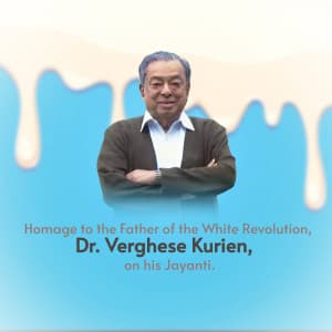 Verghese Kurien Jayanti creative image