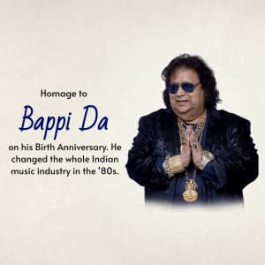 Bappi Lahiri jayanti marketing poster