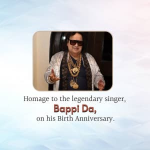 Bappi Lahiri jayanti marketing flyer