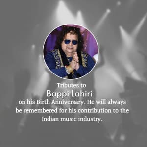 Bappi Lahiri jayanti creative image