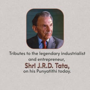 J. R. D. Tata Punyatithi poster Maker