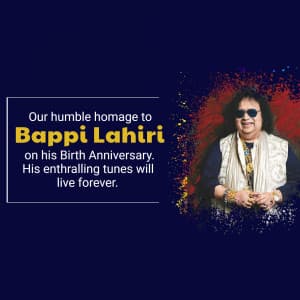 Bappi Lahiri jayanti whatsapp status poster