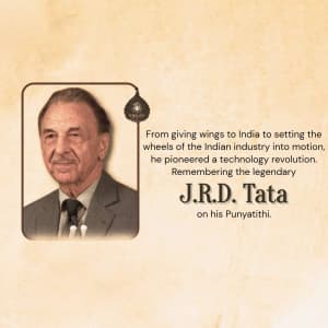 J. R. D. Tata Punyatithi event advertisement