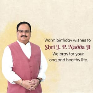 J. P. Nadda Birthday creative image