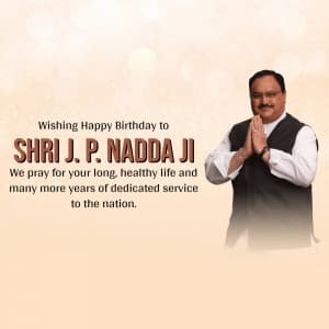 J. P. Nadda Birthday whatsapp status poster