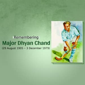 Major Dhyan Chand Punyatithi marketing poster