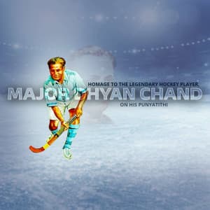 Major Dhyan Chand Punyatithi graphic