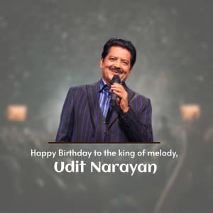Udit Narayan Birthday graphic