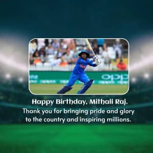 Mithali Raj Birthday graphic