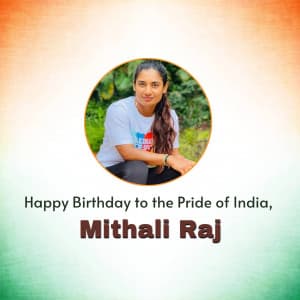 Mithali Raj Birthday creative image