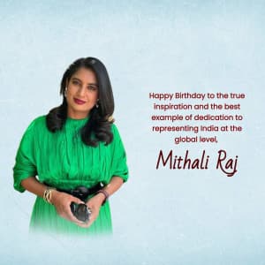 Mithali Raj Birthday poster Maker