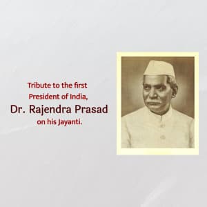 Dr. Rajendra Prasad Jayanti Facebook Poster