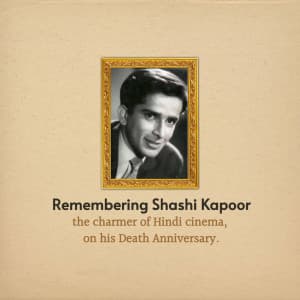 Shashi Kapoor Punyatithi creative image