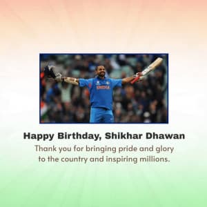 Shikhar Dhawan birthday marketing poster
