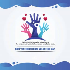 International Volunteer Day marketing poster