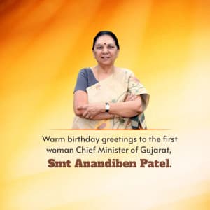 Anandiben Patel Birthday Instagram Post