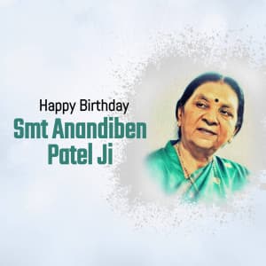 Anandiben Patel Birthday poster Maker