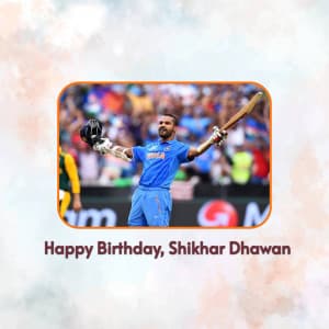 Shikhar Dhawan birthday Facebook Poster