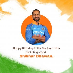 Shikhar Dhawan birthday poster Maker
