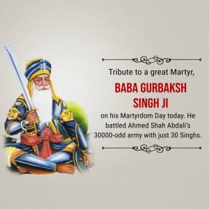 Baba Gurbaksh Singh Martyrdom Day Instagram Post