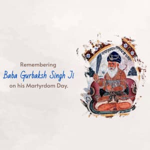 Baba Gurbaksh Singh Martyrdom Day marketing poster