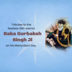 Baba Gurbaksh Singh Martyrdom Day poster Maker