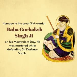 Baba Gurbaksh Singh Martyrdom Day graphic