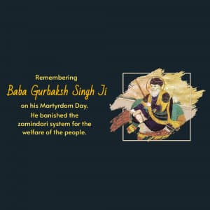 Baba Gurbaksh Singh Martyrdom Day event advertisement