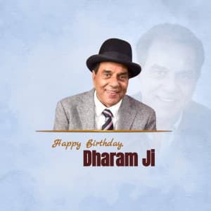 Dharmendra birthday graphic