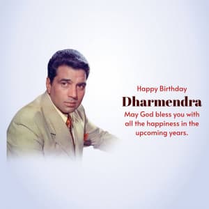 Dharmendra birthday creative image