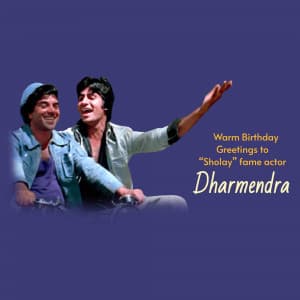 Dharmendra birthday marketing poster