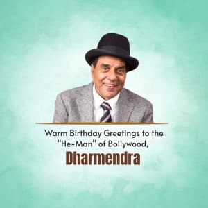 Dharmendra birthday Facebook Poster