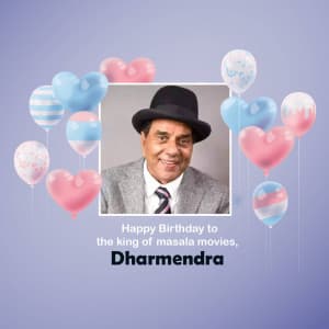 Dharmendra birthday event advertisement