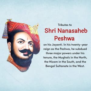 Nanasaheb Peshwa Jayanti marketing poster