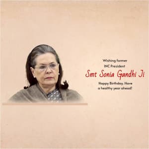 Sonia Gandhi  Birthday Instagram Post